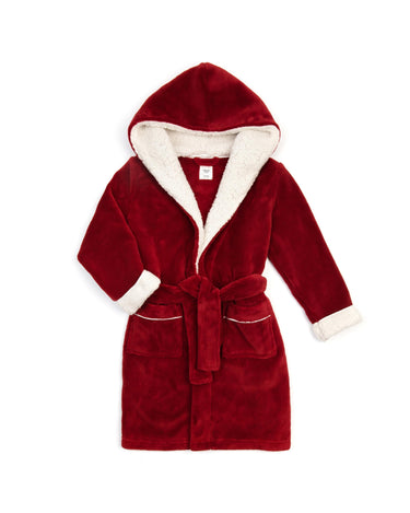 Kids' Red Fluffy Hooded Gown